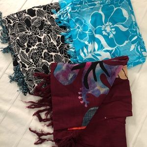 NWOT bundle of 3 sarongs from Brazil